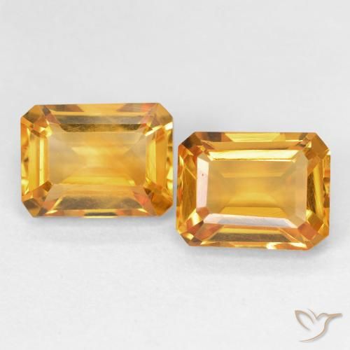 Shop natural 3.17ct Medium Light Orange-Gold Citrine gems, Octogone / coupe Émeraude, from Brésil at GemSelect. In stock, global shipping!