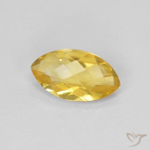 Citrine Orange Doré naturelle Marquise, 0.81 ct, VS
