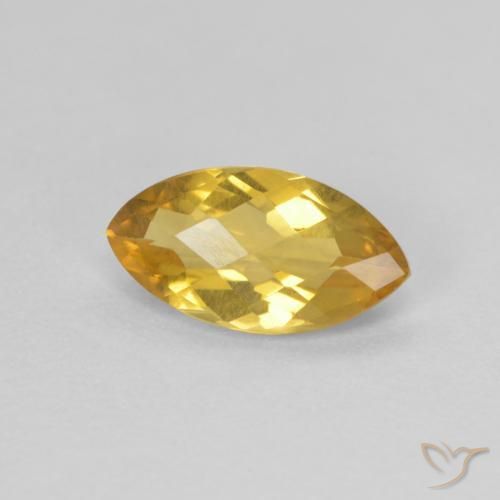 Citrine Or moyen naturelle Marquise, 0.81 ct, VVS-VS