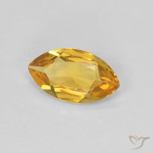 Citrine Doré naturelle Marquise, 0.65 ct, VVS-VS