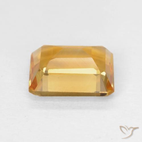 Citrine Orange-or naturelle Octogone / coupe Émeraude, 1.56 ct, VVS