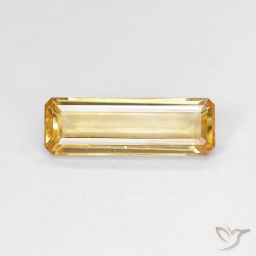 1.37ct Naturel Doré Citrine, Taille émeraude, VVS