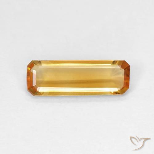 1.11ct Naturel Orange moyen Citrine, Taille émeraude, VVS