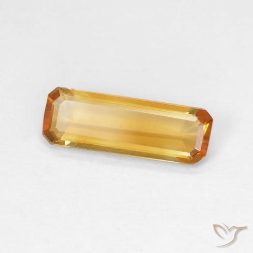 Citrine Orange moyen naturelle Octogone / coupe Émeraude, 1.11 ct, VVS