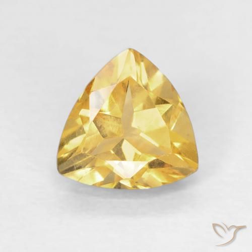 Citrine Or moyen naturelle Trillion, 0.94 ct, VVS