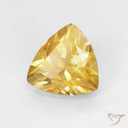 Citrine Or moyen naturelle Trillion, 0.94 ct, VVS