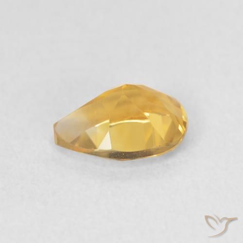 Citrine Medium Light-Golden naturelle En forme de poire, 0.70 ct, VVS