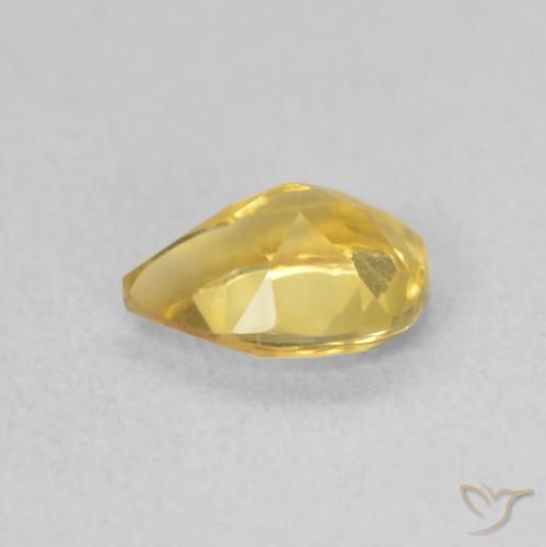 Citrine Doré naturelle En forme de poire, 0.64 ct, VVS-VS