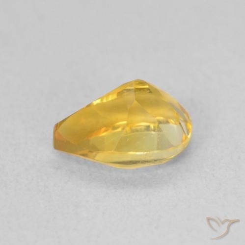 Citrine Doré vif naturelle En forme de poire, 0.76 ct, VVS