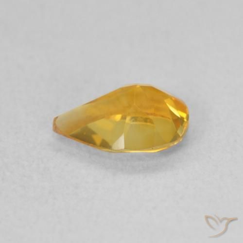 Citrine Orange-or naturelle En forme de poire, 0.59 ct, VVS-VS