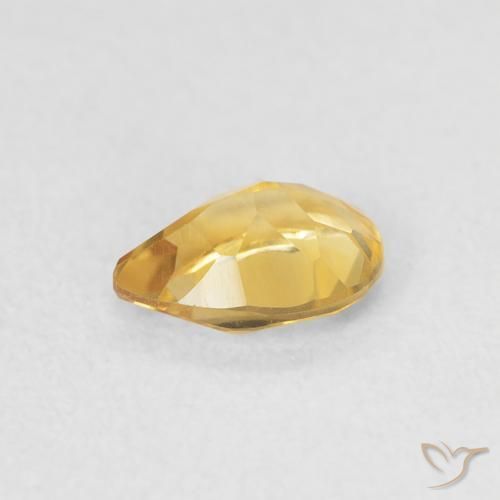 Citrine Or moyen naturelle En forme de poire, 0.64 ct, VVS