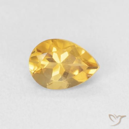 Citrine Or naturelle En forme de poire, 0.72 ct, VVS