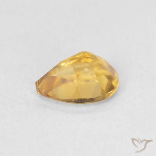 Citrine Or naturelle En forme de poire, 0.72 ct, VVS
