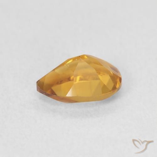 Citrine Medium Light-Golden naturelle En forme de poire, 0.72 ct, VVS