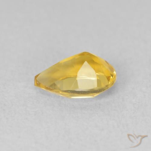 Citrine Doré naturelle En forme de poire, 0.66 ct, VVS