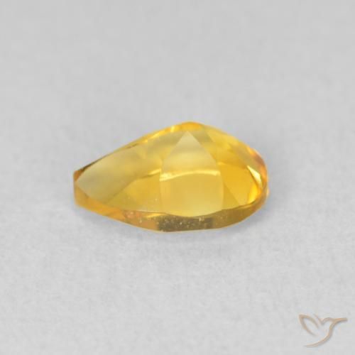 Citrine Doré naturelle En forme de poire, 0.69 ct, VVS