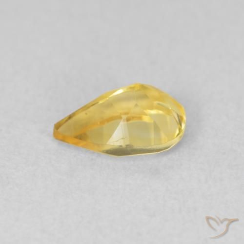 Citrine Orange Doré naturelle En forme de poire, 0.64 ct, VVS