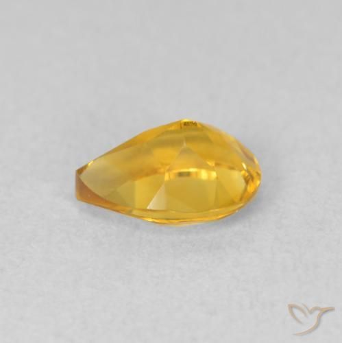 Citrine Doré naturelle En forme de poire, 0.68 ct, VVS