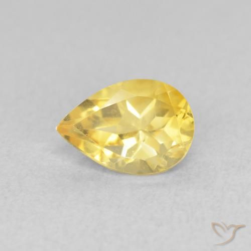 0.68ct Naturel Orange Doré Citrine, En forme de poire, VVS
