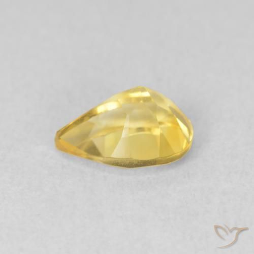 Citrine Orange Doré naturelle En forme de poire, 0.68 ct, VVS