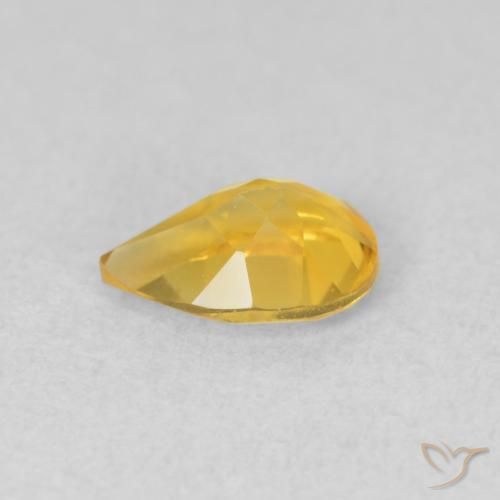 Citrine Doré naturelle En forme de poire, 0.62 ct, VVS