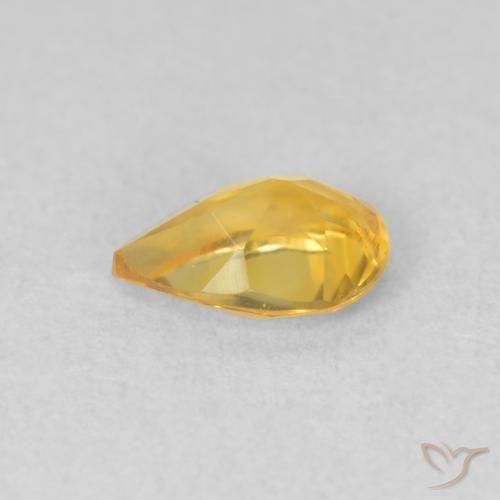 Citrine Doré naturelle En forme de poire, 0.64 ct, VVS