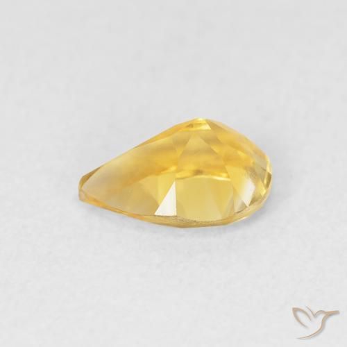 Citrine Doré naturelle En forme de poire, 0.61 ct, VVS