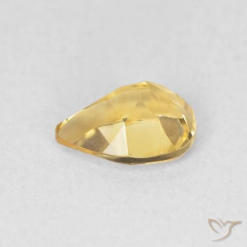 Citrine Doré naturelle En forme de poire, 0.70 ct, VVS
