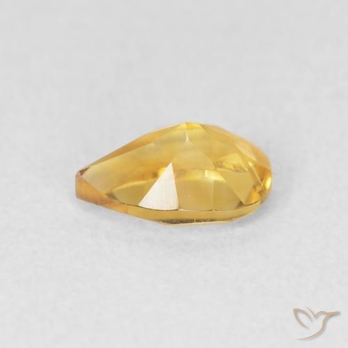 Citrine Doré naturelle En forme de poire, 0.67 ct, VVS