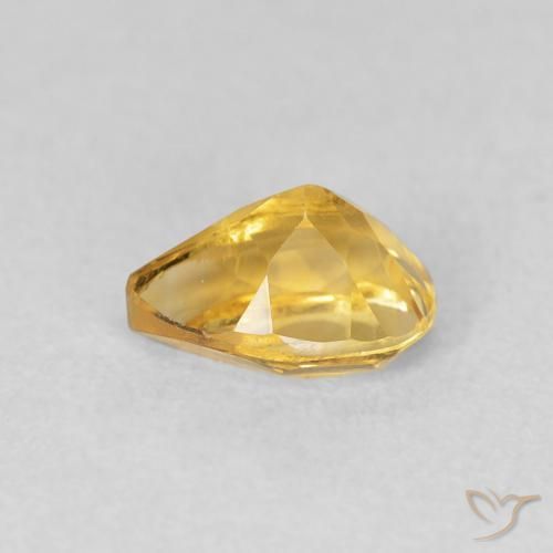 Citrine Doré naturelle En forme de poire, 0.76 ct, VVS