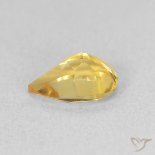 Citrine Or moyen naturelle En forme de poire, 0.67 ct, VVS-VS