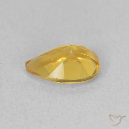 Citrine Doré moyen naturelle En forme de poire, 0.66 ct, VVS-VS