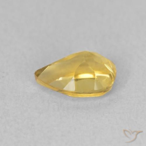 Citrine Orange Doré naturelle En forme de poire, 0.63 ct, VVS-VS