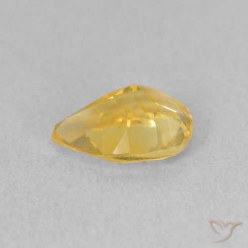 Citrine Orange Doré naturelle En forme de poire, 0.69 ct, VS