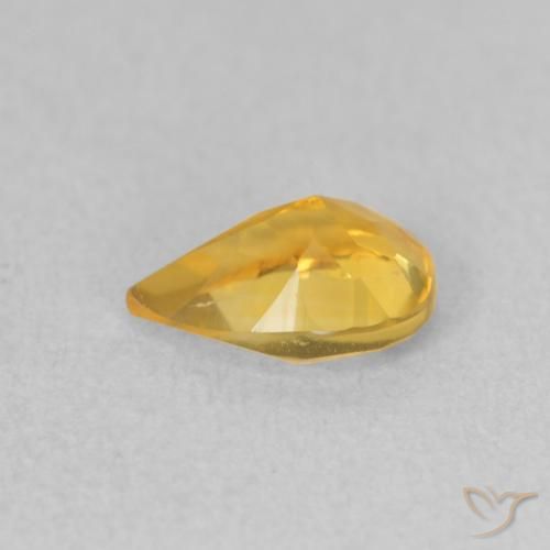 Citrine Doré naturelle En forme de poire, 0.59 ct, VVS-VS