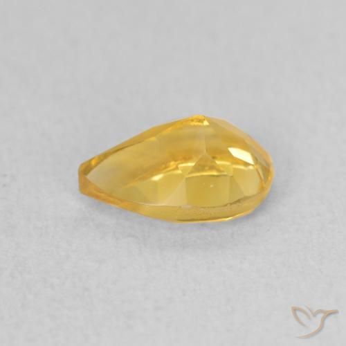 Citrine Doré naturelle En forme de poire, 0.66 ct, VVS-VS