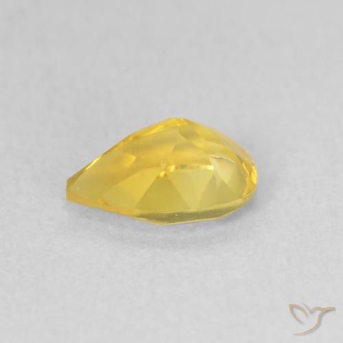 Citrine Doré moyen naturelle En forme de poire, 0.65 ct, VVS-VS