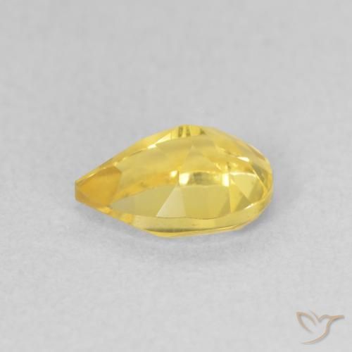 Citrine Doré moyen naturelle En forme de poire, 0.69 ct, VVS-VS