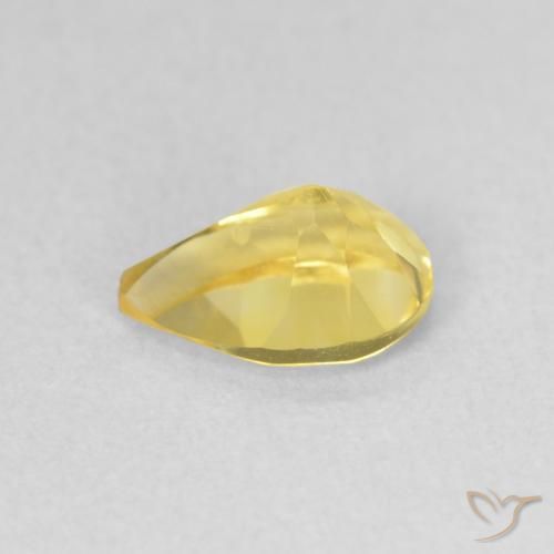 Citrine Jaune Toscane naturelle En forme de poire, 0.65 ct, VVS-VS