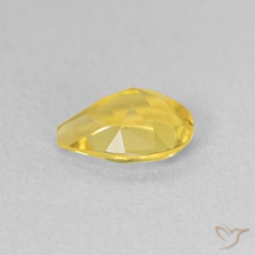 Citrine Orange Doré naturelle En forme de poire, 0.61 ct, VVS-VS