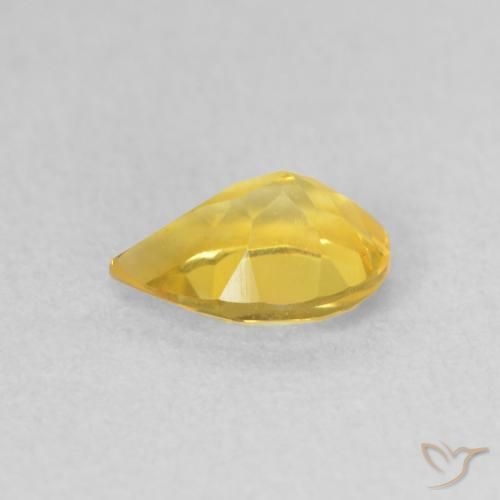 Citrine Orange Doré naturelle En forme de poire, 0.60 ct, VS