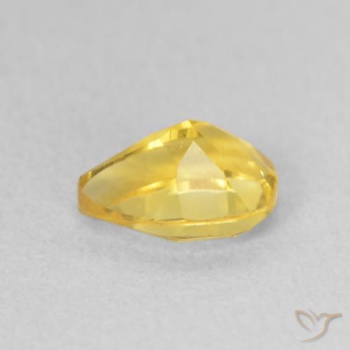Citrine Orange Doré naturelle En forme de poire, 0.78 ct, VS