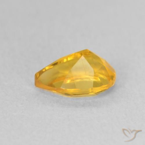 Citrine Doré moyen naturelle En forme de poire, 0.71 ct, VS
