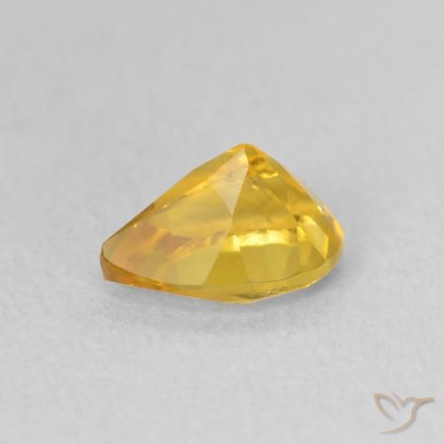 Citrine Orange Doré naturelle En forme de poire, 0.73 ct, VS