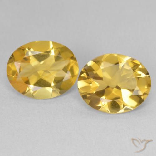 5.60ctw Naturel Doré Citrine, ovale, VVS-VS