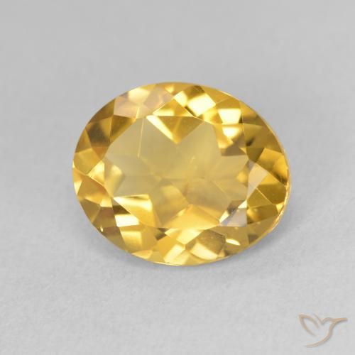 Citrine Doré profond naturelle ovale, 3.31 ct, VS