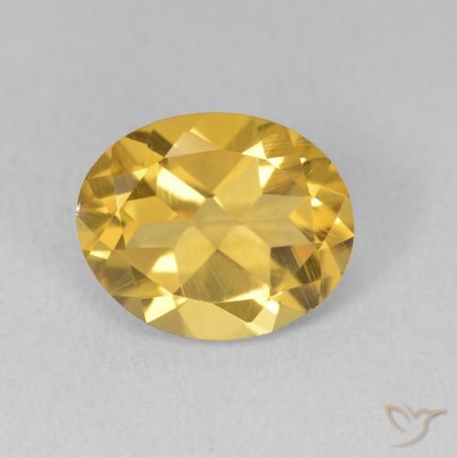 Citrine Doré naturelle ovale, 2.98 ct, VS