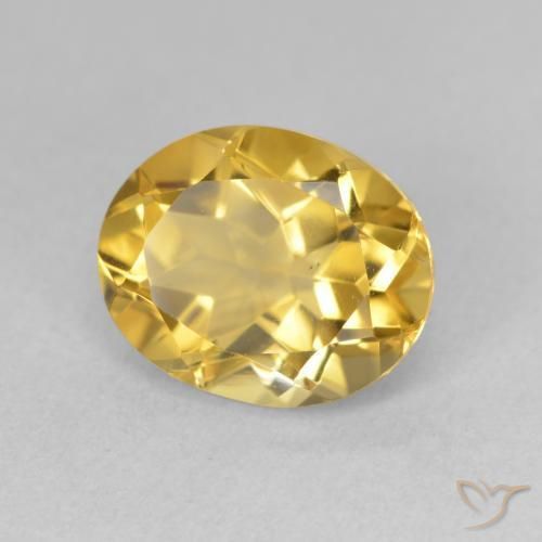 Citrine Doré profond naturelle ovale, 3.64 ct, VS