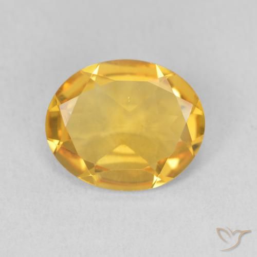 Citrine Or moyen naturelle ovale, 2.57 ct, VS