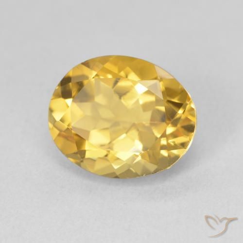 Citrine Doré moyen naturelle ovale, 3.51 ct, VS